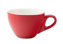 UTOPIA SUPER VITRIFIED PORCELAIN BARISTA RED MIGHTY CUP 12.3OZ                      X6