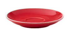 UTOPIA SUPER VITRIFIED PORCELAIN BARISTA RED SAUCER 5.5inch