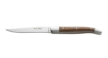 LAGUIOLE REDWOOD HANDLED STEAK KNIFE SERRATED EDGE  X12