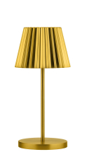 BRUSHED GOLD DOMINICA LAMP LED CORDLESS 26CM