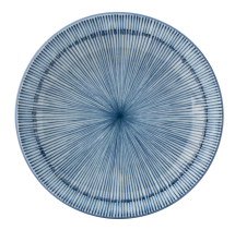 UTOPIA VITRIFIED PORCELAIN URCHIN BLUE COUPE PLATE 6.5inch