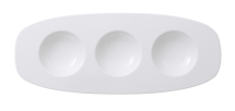 AFFINITY OVAL COMPARTMENT PLATE 300X120MM
