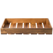 ACACIA WOOD 1:1 GASTRO SERVING AND DISPLAY CRATE 53X32.5X7CM
