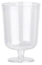 SHORT STEMMED WINE GLASS PLASTIC 230ML