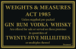 WEIGHTS & MEASURES ACT (ENG) 25MILLILITRES