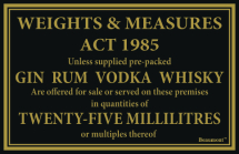 WEIGHTS & MEASURES ACT (ENG) 25MILLILITRES