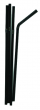 BLACK BIODEGRADABLE FLEX STRAW 6MM BORE, 8" LENGTH