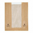 BROWN KRAFT/GLASSINE BAG COMPOSTABLE 22X26.7CM X1000