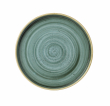 CHURCHILL STONECAST SAMPHIRE GREEN WALLED PLATE 21CM X 6