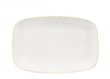 CHURCHILL SUPER VITRIFIED STONECAST BARLEY WHITE CHEF'S OBLONG PLATE 11.8X7.8"