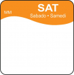 DISSOLVABLE DAY OF THE WEEK LABEL - SATURDAY