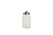 LARGE LATTICE GLASS JAR WITH COPPER LID (1200ML) D106x H212