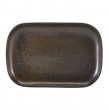 GENWARE TERRA PORCELAIN BLACK RECTANGULAR PLATE 11.4X7.7"