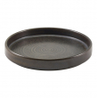 GENWARE TERRA PORCELAIN BLACK PRESENTATION PLATE 7"