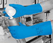 NITRILE BLUE RUBBER GLOVE FLOCK LINED MEDIUM *LATEX FREE