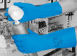 NITRILE BLUE RUBBER GLOVE FLOCK LINED MEDIUM