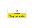 CAUTION VERY HOT WATER SIGN S/A 100X200MM