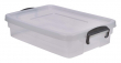 STORAGE BOX 20LTR W/CLIP HANDLES X4 59X40X13CM 10290