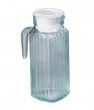 GLASS RIBBED JUG WITH LID 1.2LTR 2.5PT X6