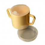 HENLEYS DUAL HANDLE FEEDER BEAKER WITH 2 WIDE SPOUT LIDS 8OZ