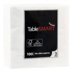 TABLESMART NAPKIN 40CM 3PLY 8FOLD WHITE