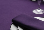 AMALFI TABLECLOTH 114X114 CM PURPLE HEMMED EDGE