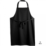 DENNYS BLACK BIB APRON 28 X 36" ADJUSTABLE NECK