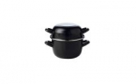 ARTIS MUSSEL CASSEROLE DISH BLACK 12CM(D)X13CM(H) 0.5L X6
