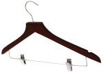 ASLOTEL HOOK WISHBONE SKIRT CLIP COATHANGER MATTE MAHOGANY