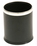 ASLOTEL VINYL 9LITRE WASTE BIN BLACK LEATHER EFFECT E007745