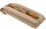 BAGUETTE BAG KRAFT,FILM VIEW 365X100X50MM O4/BGTBPE