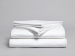 WHITE FLAT SHEET COTTON 200TC PERCALE SINGLE