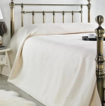 BRASILIA BEDSPREAD ECRU SINGLE 190X260CM