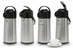 ELIA AIRPOT LEVER ETCHED COFFEE 1.9L SATIN S/STEEL GLASS-LINED