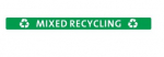 JANTEX MIXED RECYCLING SLIM BIN LID LABEL 360X30MM