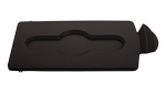 RUBBERMAID SLIM JIM STATION TOPPER BROWN CLOSED LID