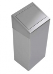 DOLPHIN 50LTR WASTE BIN SATIN STEEL FINISH