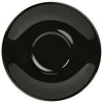 GENWARE PORCELAIN BLACK SAUCER 4.8"