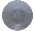 ARTISAN KERNOW VITRIFIED GREY ROUND COUPE PLATE 21CM X6