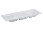 GENWARE PORCELAIN TRIPLE DISH 25.4 X 9CM/ 10 X 3.5"