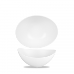 CHURCHILL ALCHEMY FINE CHINA WHITE MOONSTONE OVAL BOWL 10OZ