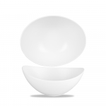 CHURCHILL ALCHEMY FINE CHINA WHITE MOONSTONE OVAL BOWL 20OZ