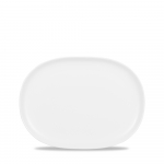 CHURCHILL ALCHEMY FINE CHINA WHITE MOONSTONE OVAL PLATE 7.5X5.7"