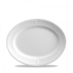 CHURCHILL SUPER VITRIFIED BUCKINGHAM WHITE OVAL PLATE/PLATTER 10"
