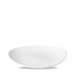 CHURCHILL SUPER VITRIFIED WHITE ORBIT OVAL COUPE PLATE 9.4X7.9"