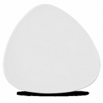 CHURCHILL SUPER VITRIFIED LOTUS WHITE TRIANGULAR PLATE 9"