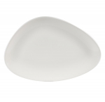 CHURCHILL SUPER VITRIFIED LOTUS WHITE TRIANGULAR PLATE 12X8"
