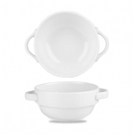 CHURCHILL SUPER VITRIFIED WHITE HANDLED STACKING BOWL 12.6OZ