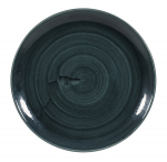 CHURCHILL SUPER VITRIFIED STONECAST PATINA RUSTIC TEAL COUPE PLATE 11.3"