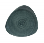 CHURCHILL SUPER VITRIFIED STONECAST PATINA RUSTIC TEAL TRIANGULAR PLATE 9"